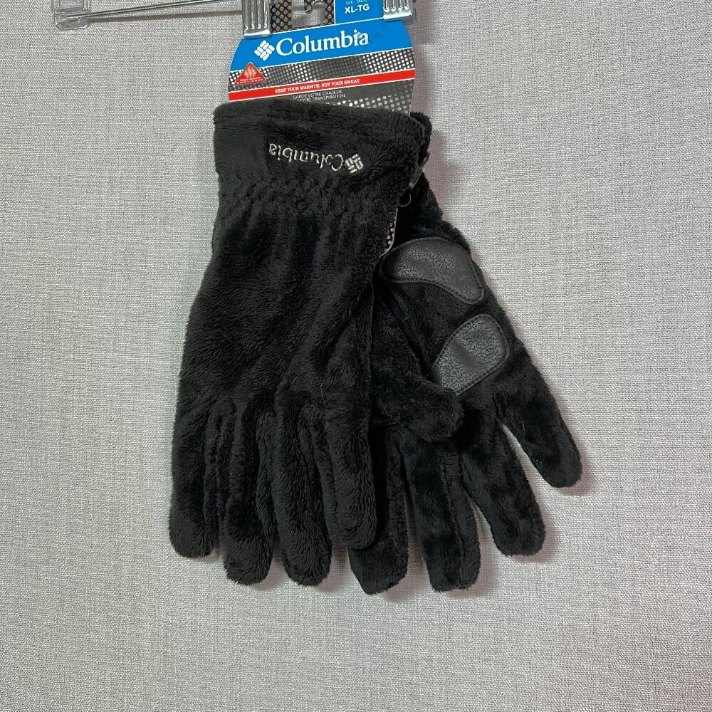 NEW Columbia Women's Pearl Heat Plush Glove, Black, X-Large